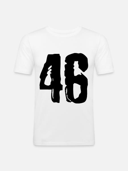 Maillot numéro 46 - T-shirt près du corps Homme - blanc