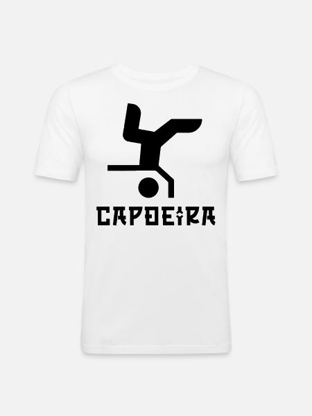 Capoeira - Männer Slim Fit T-Shirt - Weiß