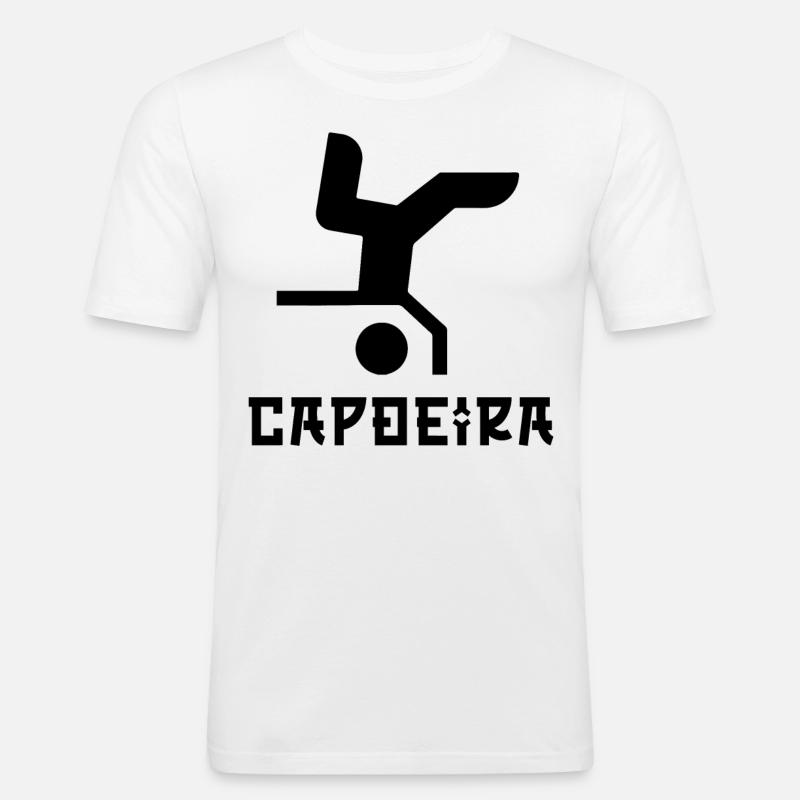 Capoeira - Männer Slim Fit T-Shirt - Weiß