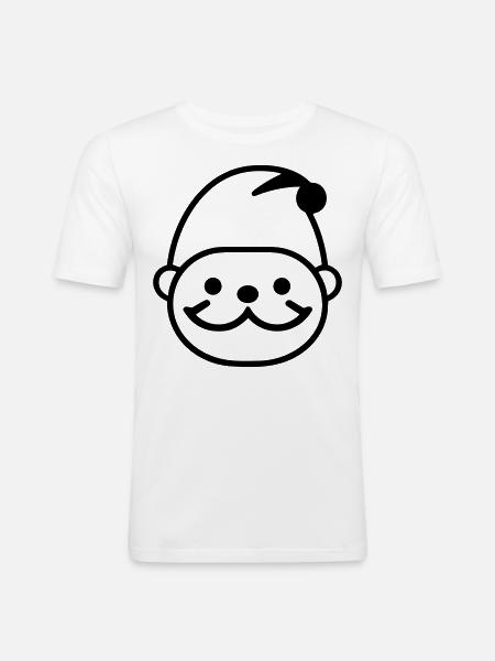 Kleiner Weihnachtsmann - Männer Slim Fit T-Shirt - Weiß