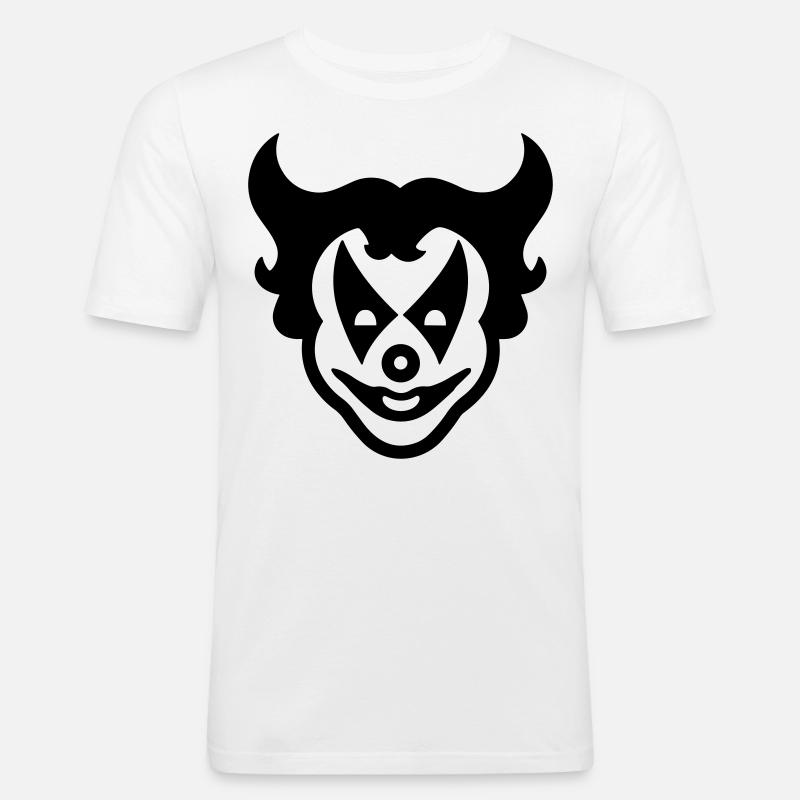 Clown - Männer Slim Fit T-Shirt - Weiß