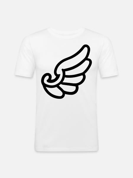 Ailes d'ange - T-shirt près du corps Homme - blanc