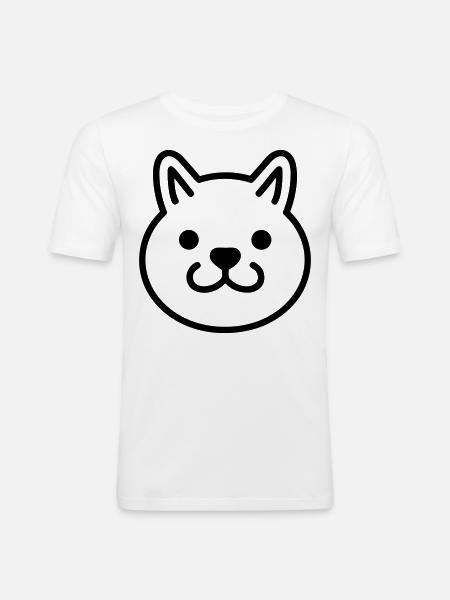 Hund - Männer Slim Fit T-Shirt - Weiß