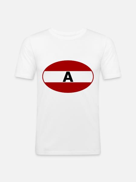 Car Stickers Austria - Men's Slim Fit T-Shirt - white