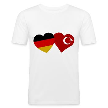 The Turkish-German Partnership - Men's Slim Fit T-Shirt - white - Front - Nik (191cm)
