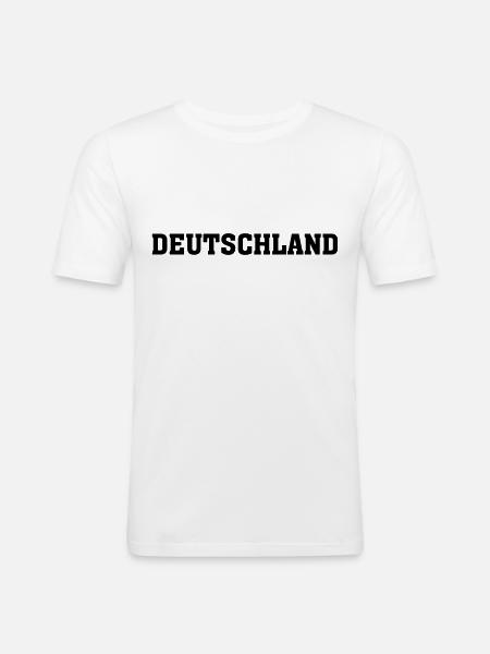 Deutschland - Männer Slim Fit T-Shirt - Weiß
