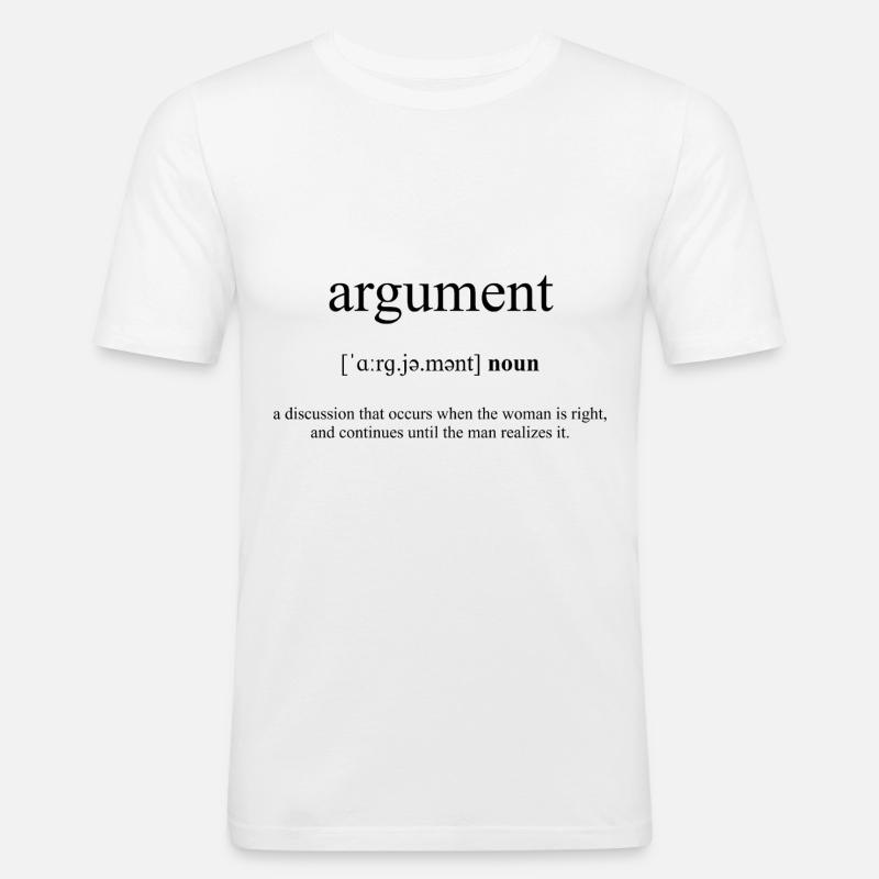 Argument Definition Dictionary - Männer Slim Fit T-Shirt - Weiß
