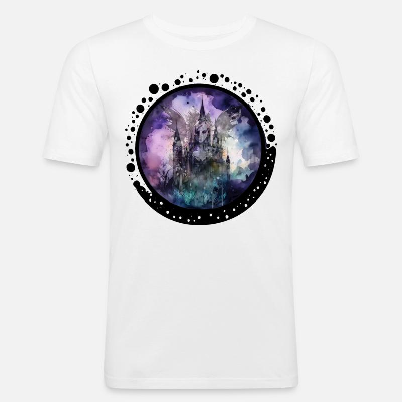 CircleFairy2 - Männer Slim Fit T-Shirt - Weiß