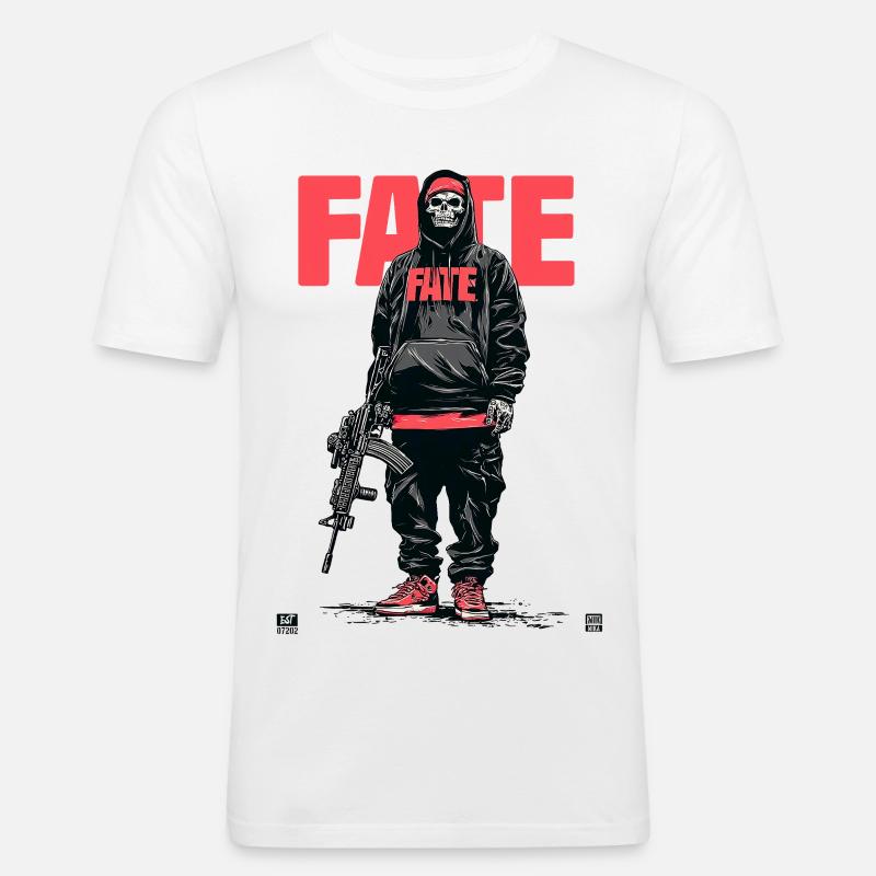 Fate Skeleton - Men's Slim Fit T-Shirt - white
