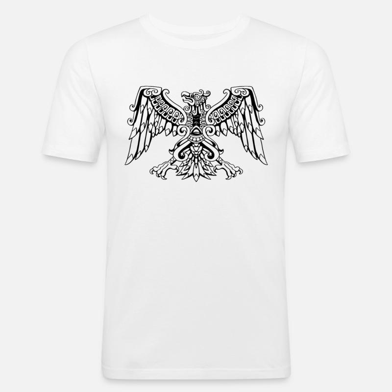 Aztec Eagle Mexican Eagle Maya - Men's Slim Fit T-Shirt - white