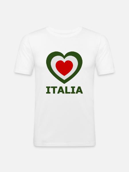 Hjertet af Italien - Herre Slim Fit T-Shirt - hvid