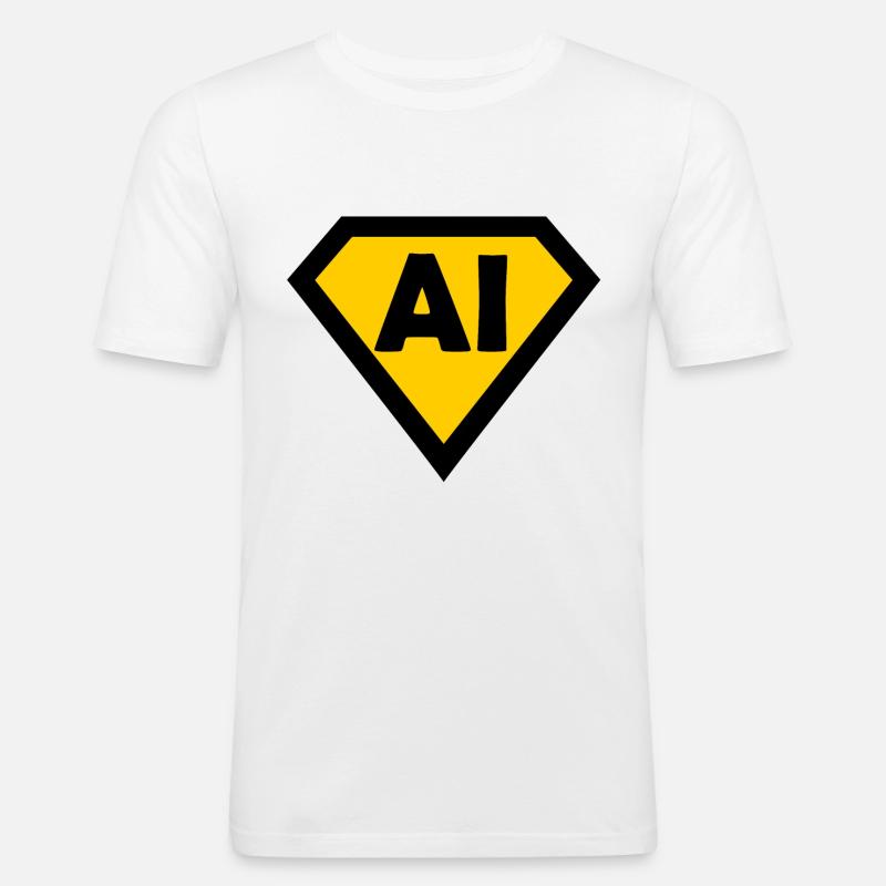 Intelligenz und Coding - Männer Slim Fit T-Shirt - Weiß