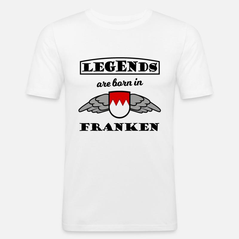 Die Helden aus Franken - Männer Slim Fit T-Shirt - Weiß