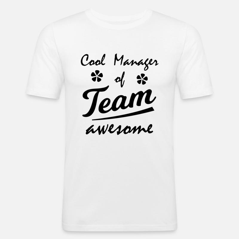 Der beste Team Supervisor - Männer Slim Fit T-Shirt - Weiß