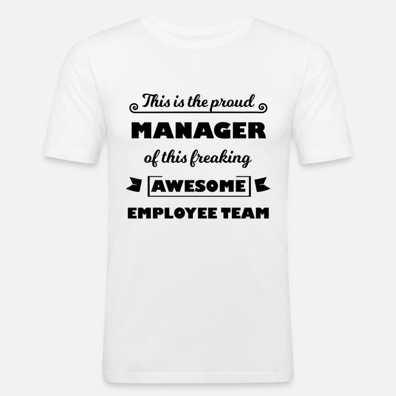 Der beste Chef - Männer Slim Fit T-Shirt - Weiß