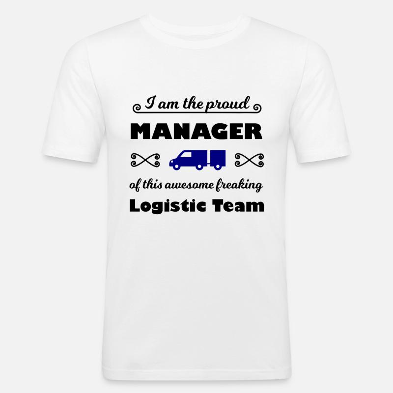 Der beste Logistik Chef - Männer Slim Fit T-Shirt - Weiß