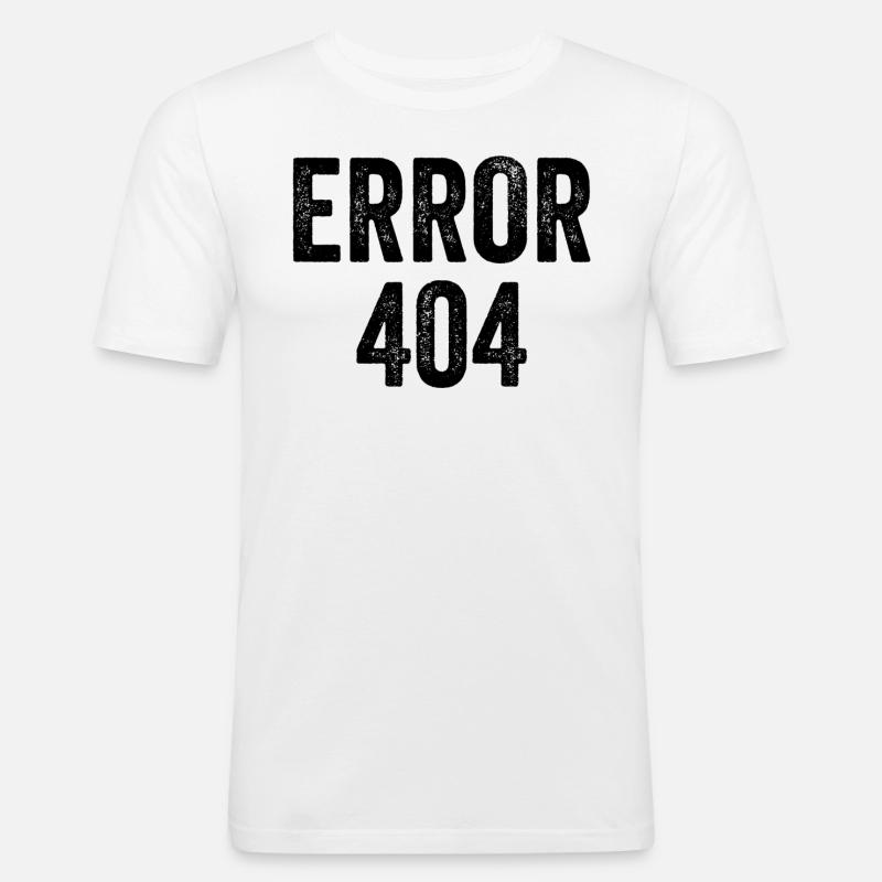 Error 404 - Männer Slim Fit T-Shirt - Weiß