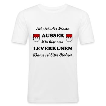 Die Besten aus Kölle - Männer Slim Fit T-Shirt - Weiß - Vorne - Nik (191cm)