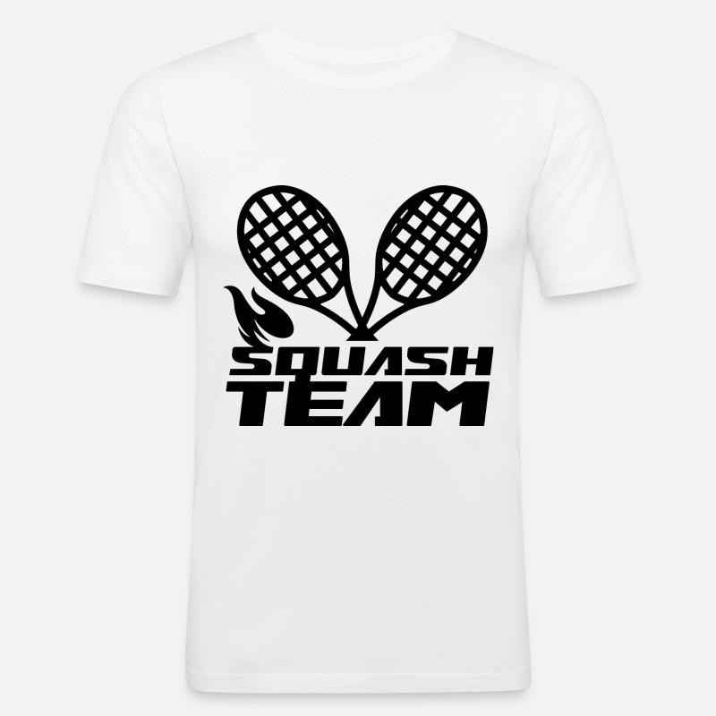 Squash team hobby squash player - Men's Slim Fit T-Shirt - white