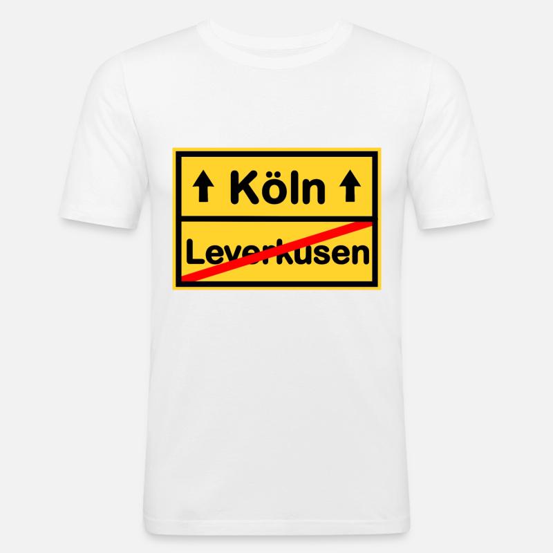 Nummer eins Köln - Männer Slim Fit T-Shirt - Weiß