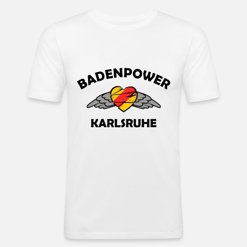 Die Karlsruher Fans - Männer Slim Fit T-Shirt - Weiß