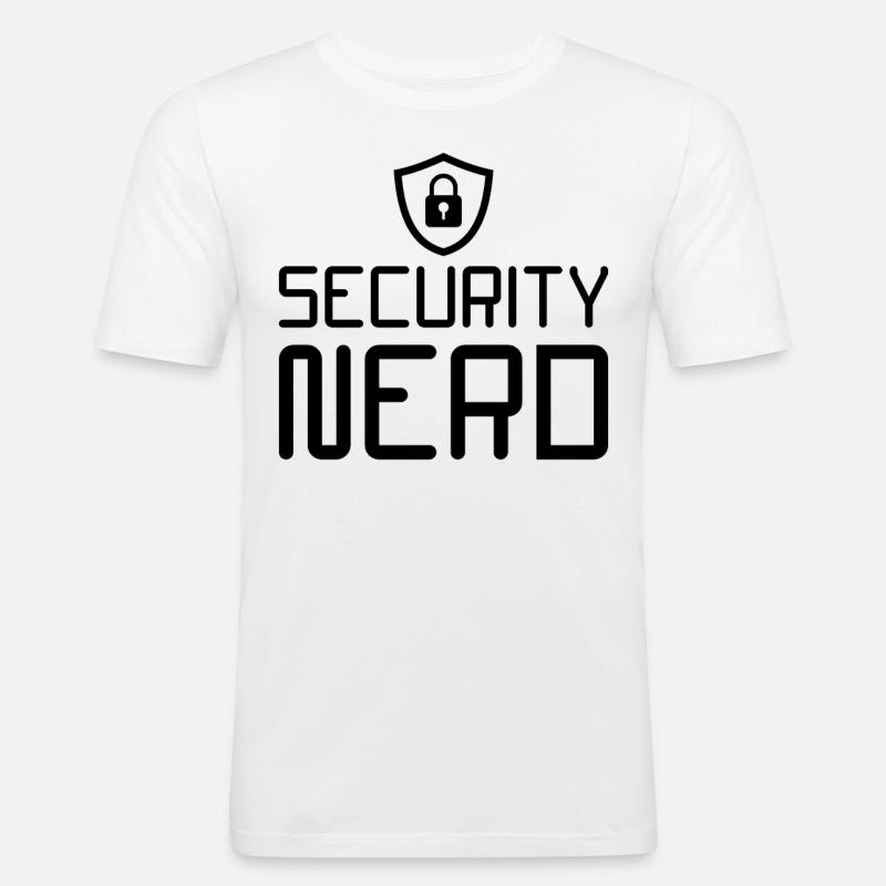 Cybersecurity Computersicherheit Cybersecurity - Männer Slim Fit T-Shirt - Weiß