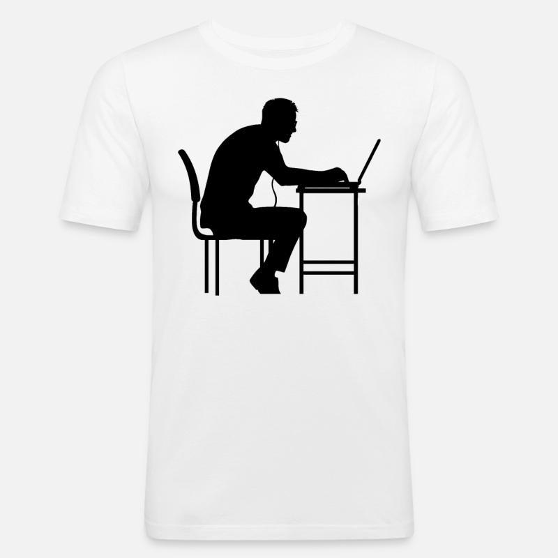 Hacker Hacking Hack - Men's Slim Fit T-Shirt - white