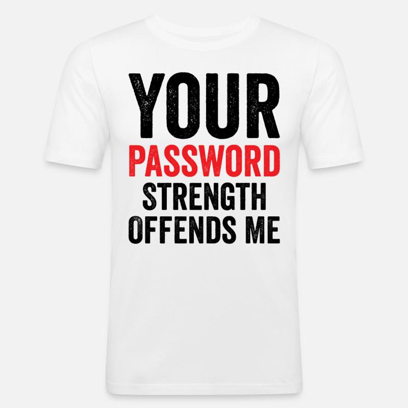 Cybersecurity Computersicherheit Cybersecurity - Männer Slim Fit T-Shirt - Weiß