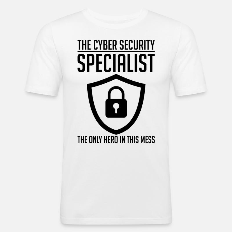 Cybersecurity Computer Security Cybersecurity - Men's Slim Fit T-Shirt - white