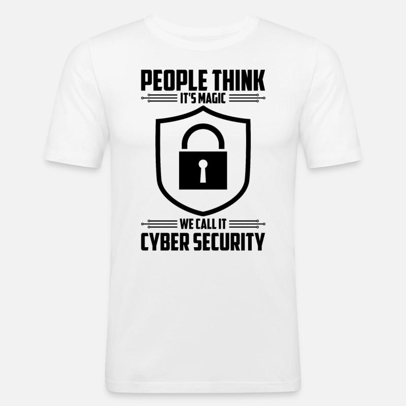 Cybersecurity Computer Security Cybersecurity - Men's Slim Fit T-Shirt - white
