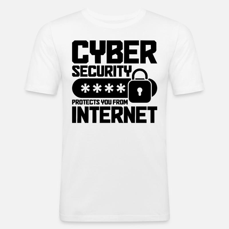 Cybersecurity Computersicherheit Cybersecurity - Männer Slim Fit T-Shirt - Weiß