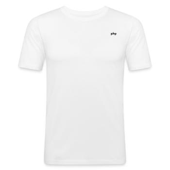 PHP Dev Life - Männer Slim Fit T-Shirt - Weiß - Vorne - Nik (191cm)