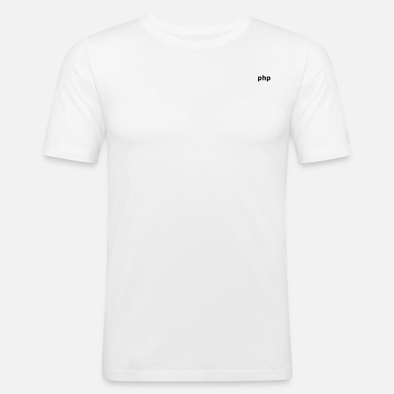 PHP Dev Life - Männer Slim Fit T-Shirt - Weiß