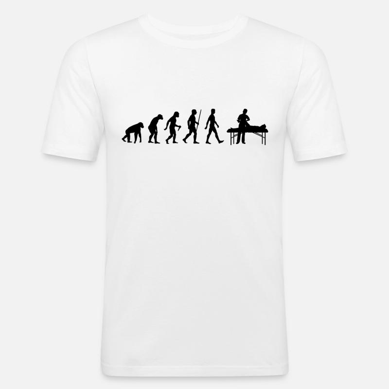 Physiotherapie Evolution Physio Physiotherapeut - Männer Slim Fit T-Shirt - Weiß