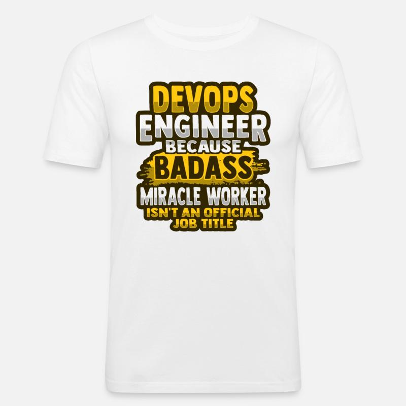 Devops Sys-Admin Developer - Men's Slim Fit T-Shirt - white