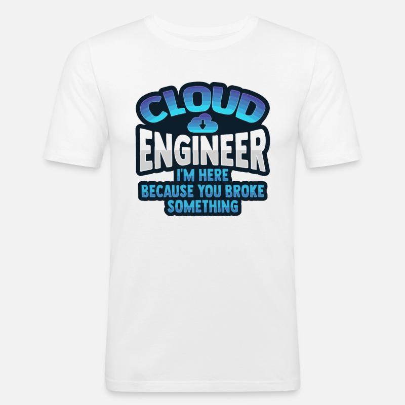 Cloud-Administrator Cloud-Devops - Männer Slim Fit T-Shirt - Weiß