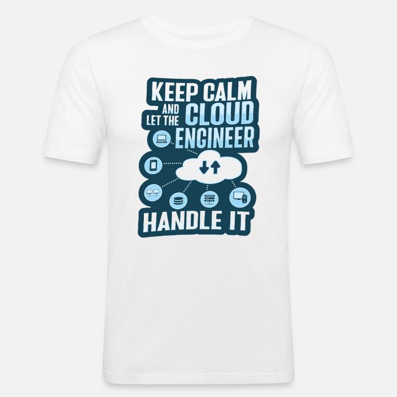 Cloud-Administrator Cloud-Devops - Männer Slim Fit T-Shirt - Weiß