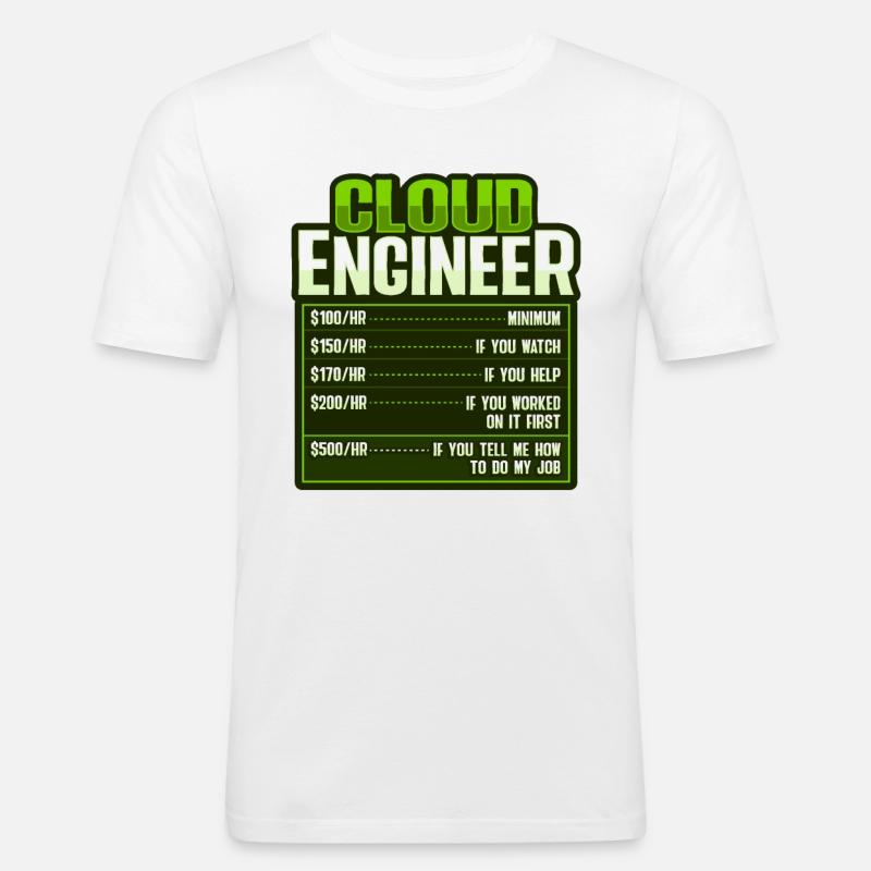 Cloud-Administrator Cloud-Devops - Männer Slim Fit T-Shirt - Weiß