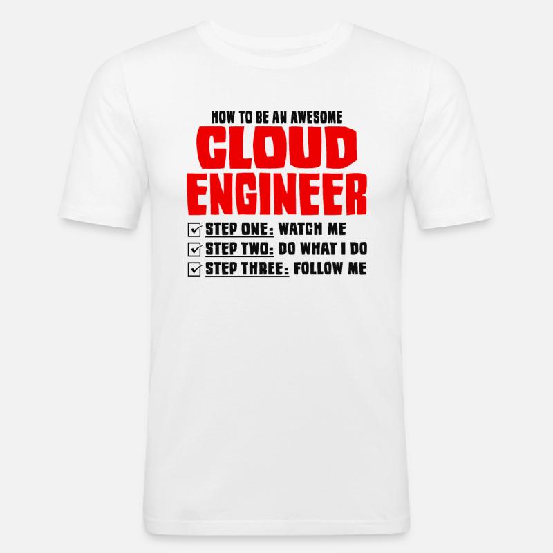 Cloud-Administrator Cloud-Devops - Männer Slim Fit T-Shirt - Weiß
