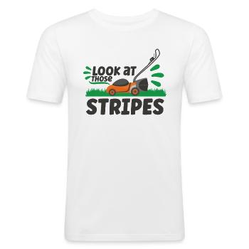 Garden Plants Gardener Lawn Mowing Leaf Blowers - Men's Slim Fit T-Shirt - white - Front - Nik (191cm)