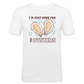 Oyster Lovers Funny Oyster Oyster Shucker - Men's Slim Fit T-Shirt - white - Front - Nik (191cm)