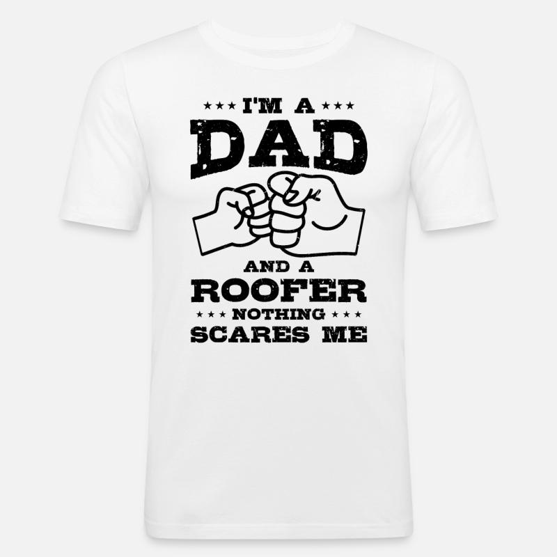 Dachdecker/in Dachdecker/in Dachdecker/in - Männer Slim Fit T-Shirt - Weiß