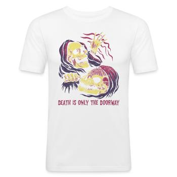 Lustiger Sensenmann-liebhaber Halloween Horror - Männer Slim Fit T-Shirt - Weiß - Vorne - Nik (191cm)
