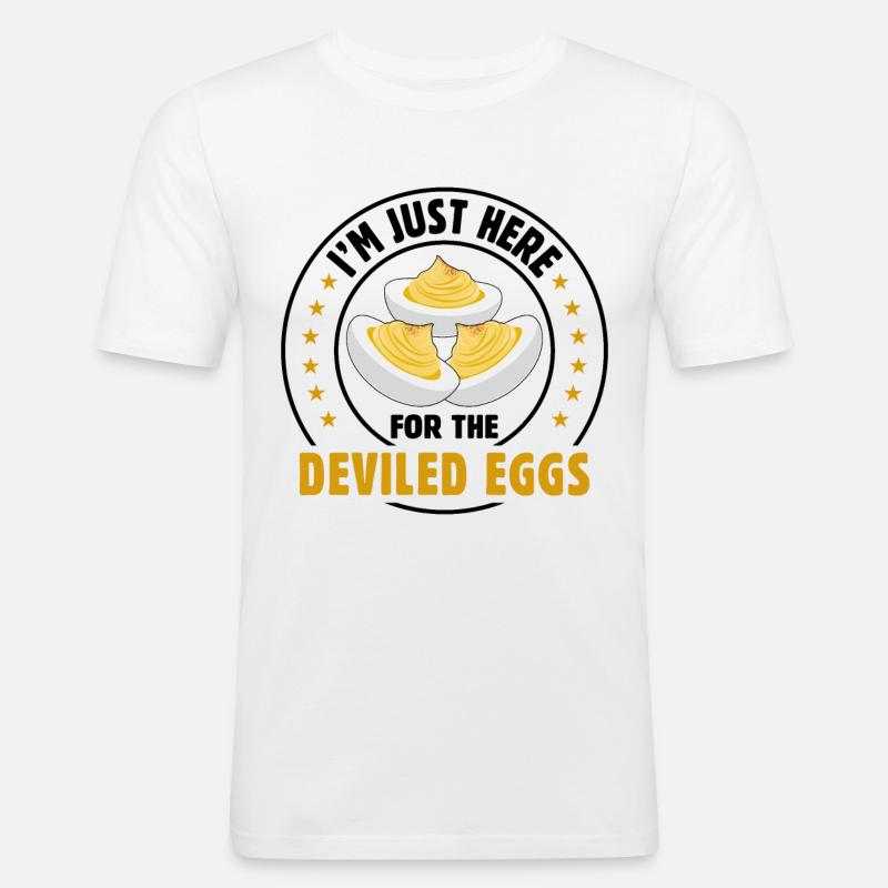 Devil's Egg Spell - Men's Slim Fit T-Shirt - white