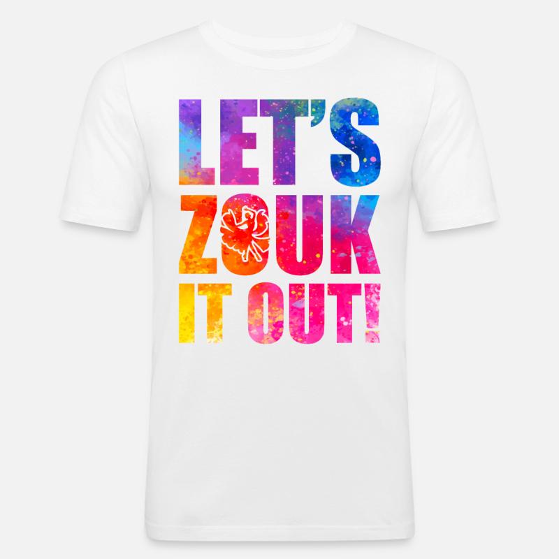 Witziger Zouk Tänzer Spruch - Männer Slim Fit T-Shirt - Weiß