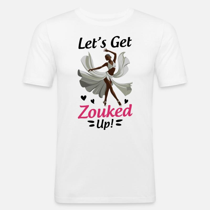Witziger Zouk Tänzer Spruch - Männer Slim Fit T-Shirt - Weiß