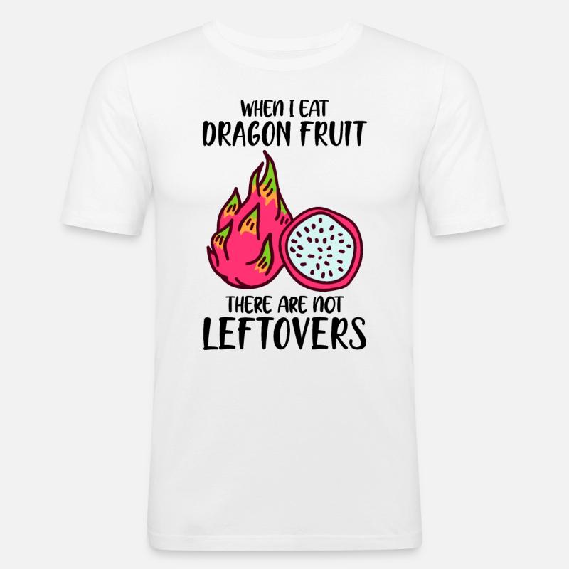 WItziger Drachenfrucht Spruch - Männer Slim Fit T-Shirt - Weiß