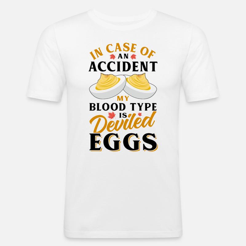Devil's Egg Spell - Men's Slim Fit T-Shirt - white