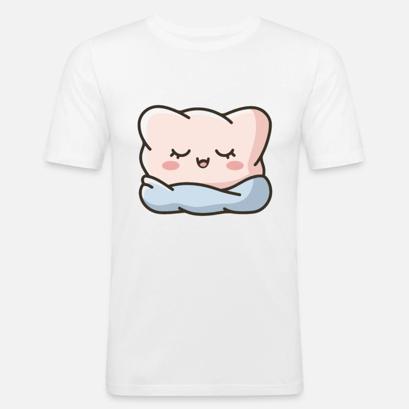 Witziger Schlaf Spruch - Männer Slim Fit T-Shirt - Weiß