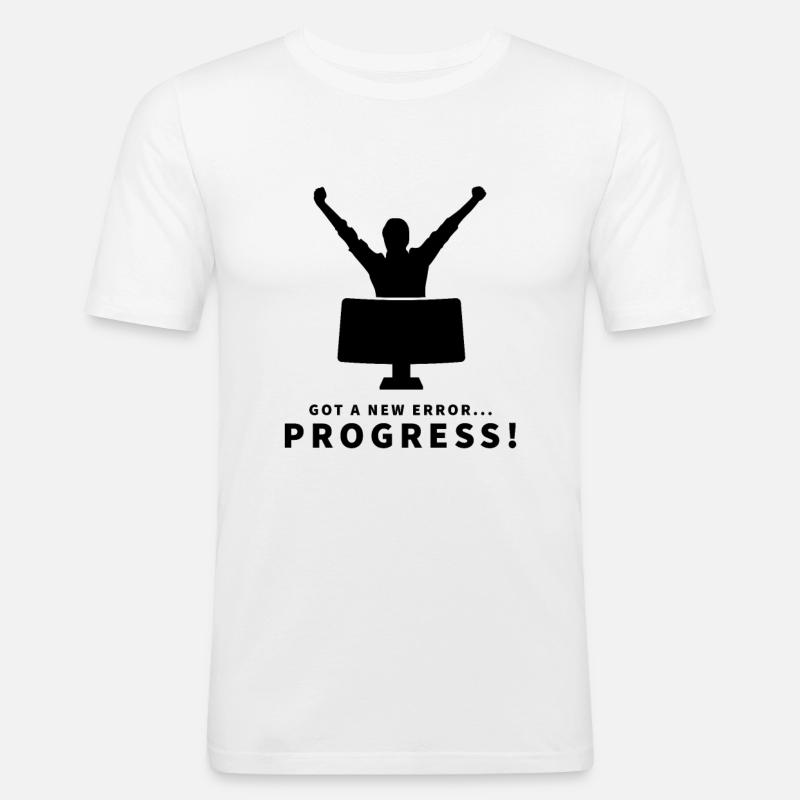 Coder Coding Programmer - Männer Slim Fit T-Shirt - Weiß